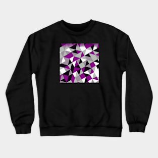 Asexual Pride Tilted Geometric Shapes Collage Crewneck Sweatshirt